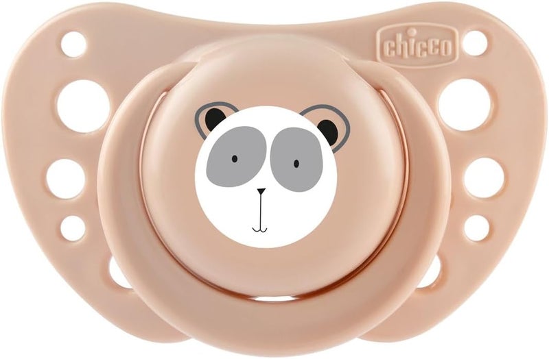 Chicco PhysioForma Air Silicone Soother 2-6m (2 pcs), Pink (Panda-Huff) - Image 3
